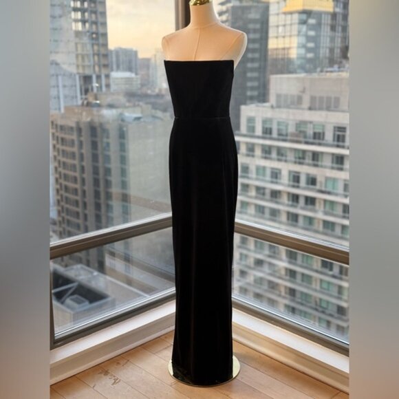 🆕 BRONX & BANCO 🧿 NWOT Florentina Corset Gown, Black Velvet, Sz L US 8 - Picture 6 of 15